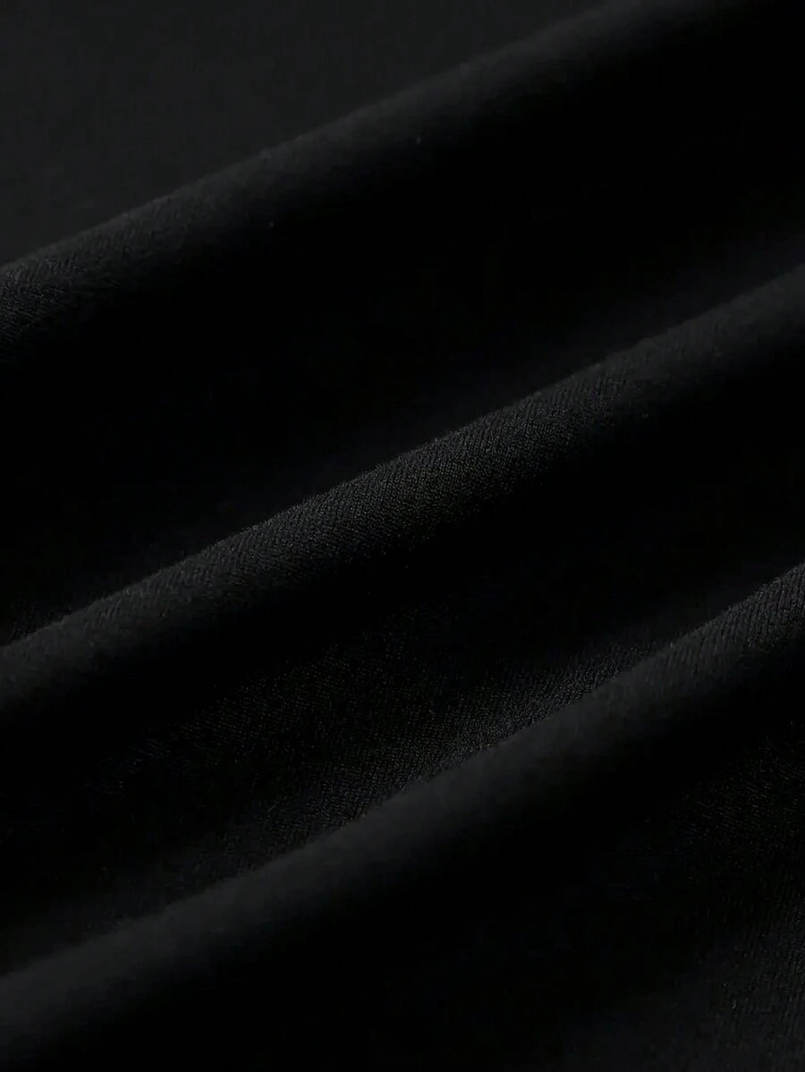 Airaco T-shirt à col montant unicolore à manches courtes pour homme, pour l'automne