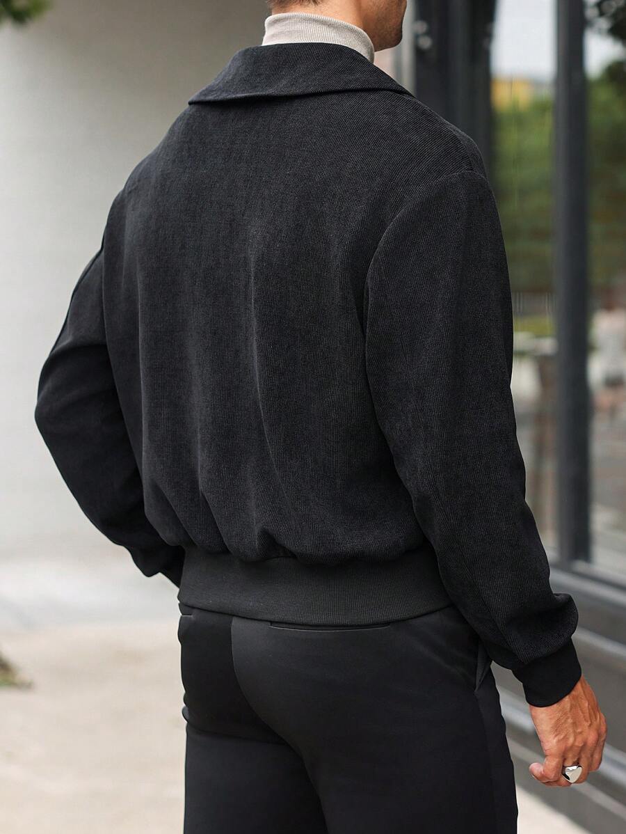 Calvornis Veste noire à col châle double boutonnage à manches longues décontractée pour homme en automne. Veste légère pour l'automne et l'hiver pour homme. Idéal pour les sorties, les cadeaux pour les amis, le mari ou le petit ami.