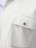 Manfinity CasualCool 2 pièces Chemise et pantalon de travail en velours côtelé pour hommes, vêtements d'automne