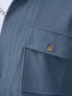 Manfinity CasualCool 2 pièces Chemise et pantalon de travail en velours côtelé pour hommes, vêtements d'automne