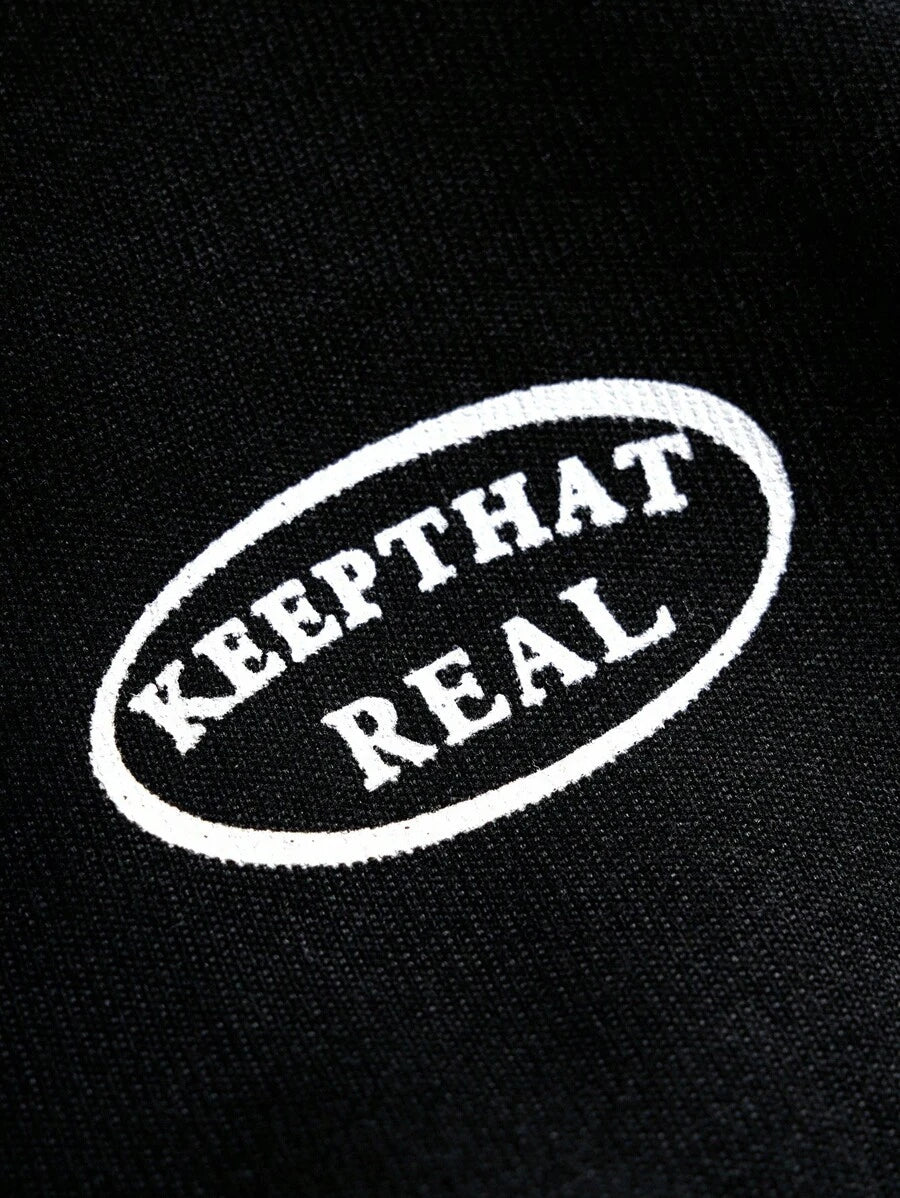 Manfinity Homme 2 pièces Veste à rayures latérales et imprimé lettres à manches longues et pantalon à taille élastique pour homme, tenue décontractée, vêtements d'automne