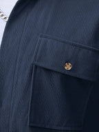 Manfinity CasualCool 2 pièces Chemise et pantalon de travail en velours côtelé pour hommes, vêtements d'automne