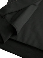 Manfinity CasualCool Veste décontractée à manches longues de couleur unie pour hommes, polyvalente pour l'automne/l'hiver. Veste zippée noire pour hommes