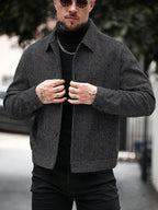 Manfinity CasualCool Pardessus court à manches longues avec boutons devant, épaules tombantes, couleur unie pour hommes