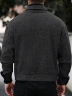 Manfinity CasualCool Pardessus court à manches longues avec boutons devant, épaules tombantes, couleur unie pour hommes