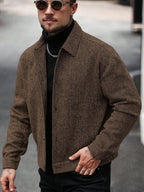 Manfinity CasualCool Pardessus court à manches longues avec boutons devant, épaules tombantes, couleur unie pour hommes