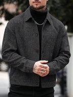 Manfinity CasualCool Pardessus court à manches longues avec boutons devant, épaules tombantes, couleur unie pour hommes