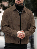 Manfinity CasualCool Pardessus court à manches longues avec boutons devant, épaules tombantes, couleur unie pour hommes