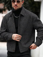 Manfinity CasualCool Pardessus court à manches longues avec boutons devant, épaules tombantes, couleur unie pour hommes