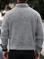 Manfinity CasualCool Pardessus court à manches longues avec boutons devant, épaules tombantes, couleur unie pour hommes