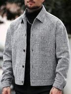 Manfinity CasualCool Pardessus court à manches longues avec boutons devant, épaules tombantes, couleur unie pour hommes