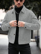 Manfinity CasualCool Pardessus court à manches longues avec boutons devant, épaules tombantes, couleur unie pour hommes