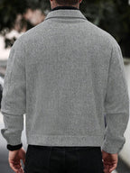 Manfinity CasualCool Pardessus court à manches longues avec boutons devant, épaules tombantes, couleur unie pour hommes