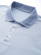 Core Aspect Chemise polo décontractée pour homme en jacquard polyvalente, à manches longues, avec un design jacquard, adaptée pour le port quotidien