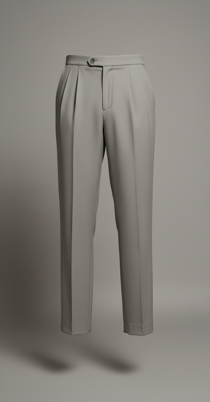 Pantalon homme avec plis plat