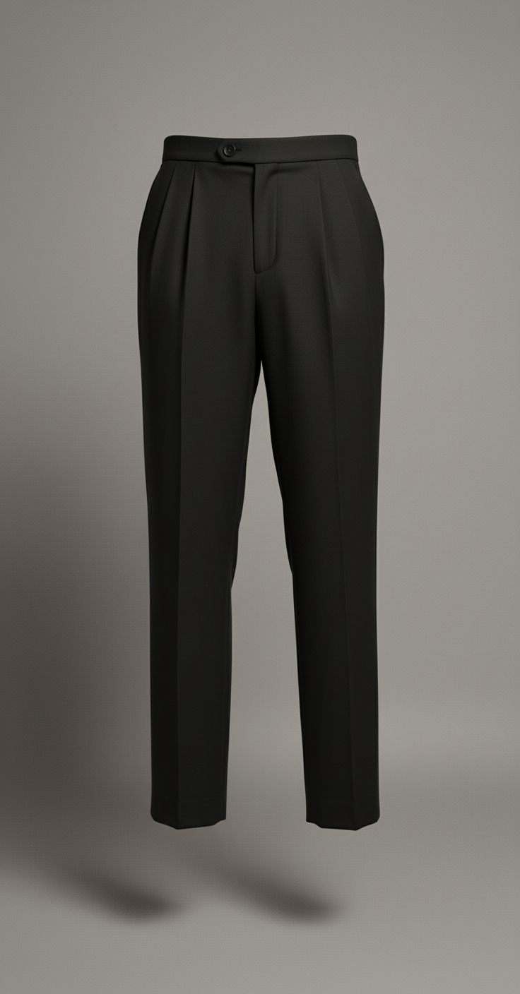 Pantalon homme avec plis plat