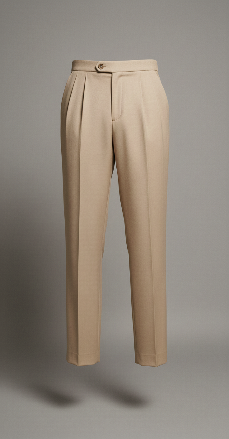 Pantalon homme avec plis plat