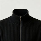 Pull zippé côtelée