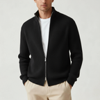 Pull zippé côtelée