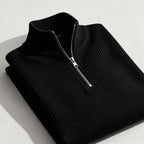Pull zippé côtelée